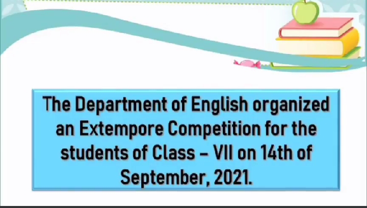 EXTEMPORE COMPETITION ORGANISED BY ENGLISH DEPARTMENT,VMS