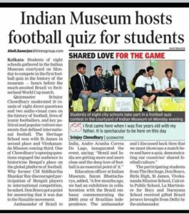 VMS BAGGED THE 3rd POSITION IN FOOTBALL QUIZ ORGANISED BY THE HONORARY  CONSULATE OF BRAZIL - Vivekananda Mission School