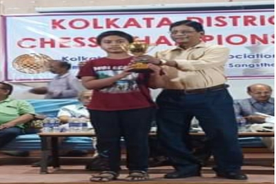 1st PRIZE IN 8th KOLKATA DISTRICT CHESS CHAMPIONSHIP 2022